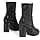 Women's Ankle Booties Lace Up Casual High Heel Black Olive green Size 6-13