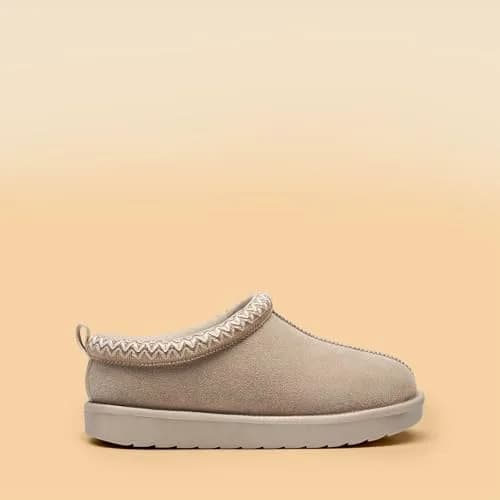 Women's Fuzzy Cozy Slippers Genuine Suede Indoor Outdoor Fluffy House Comfy Winter Mini Boots Cute Warm Memory Foam Furry Shoes
