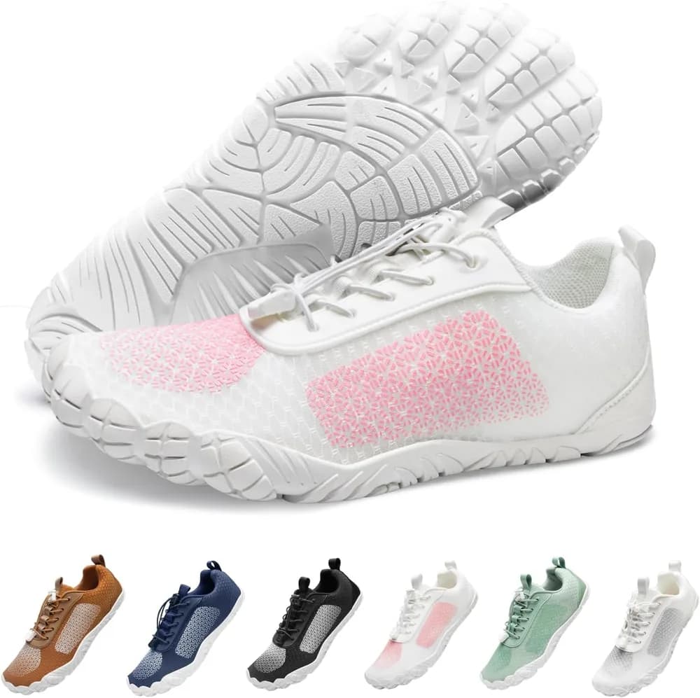 Hiking Cloud-Like Barefoot Shoes Women Footwear,Minimalist Trail Running Shoe for Women,Wide Toe Box Zero Drop Slight Arch-Support Breathable Walking Shoes,Non-Slip Flexible Gym Workout Shoes