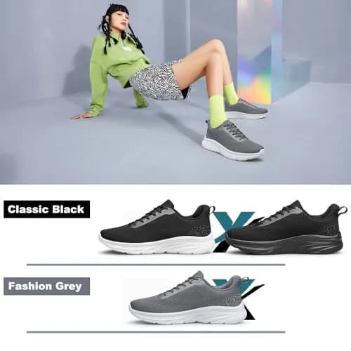 BNV Women's Running Shoes Lightweight Slip On Walking Tennis Workout Shoes