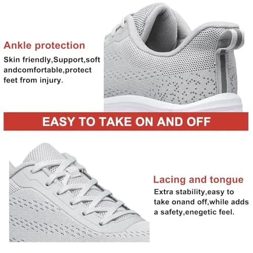 BNV Women's Running Shoes Lightweight Slip On Walking Tennis Workout Shoes