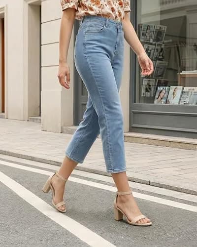 Heels for Women Open Toe Ankle Strap Chunky Heel Sandals 2.75 Inch Inches Tall Thick Heel Design
