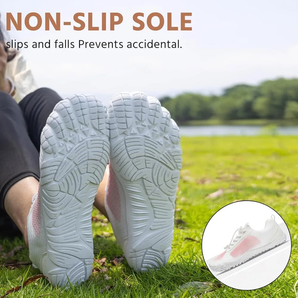 Hiking Cloud-Like Barefoot Shoes Women Footwear,Minimalist Trail Running Shoe for Women,Wide Toe Box Zero Drop Slight Arch-Support Breathable Walking Shoes,Non-Slip Flexible Gym Workout Shoes