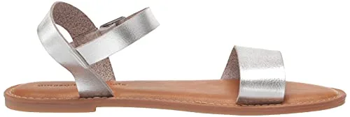 womens Women's Two Strap Buckle Sandal Flat Sandal