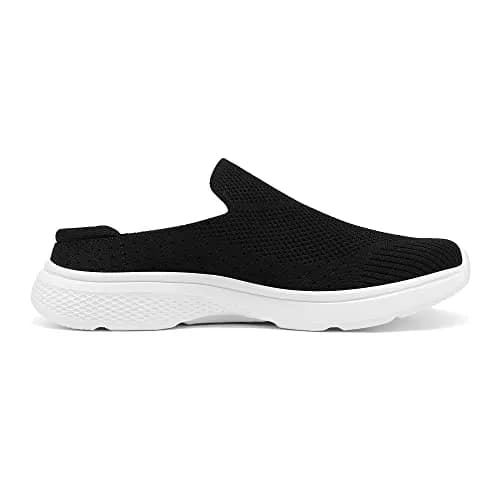 Women's Walking Mules with Arch Support Comfortable Breathable Slip-On Sneakers