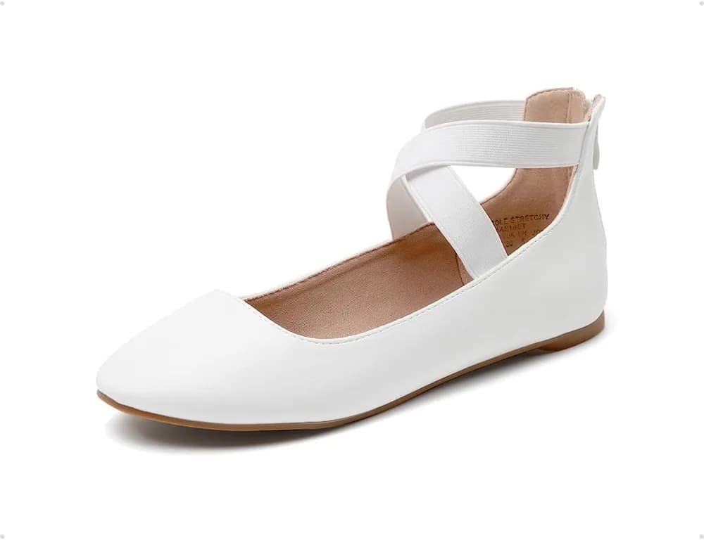 Women's Flats Comfortable Fashion Elastic Ankle Straps Shoes