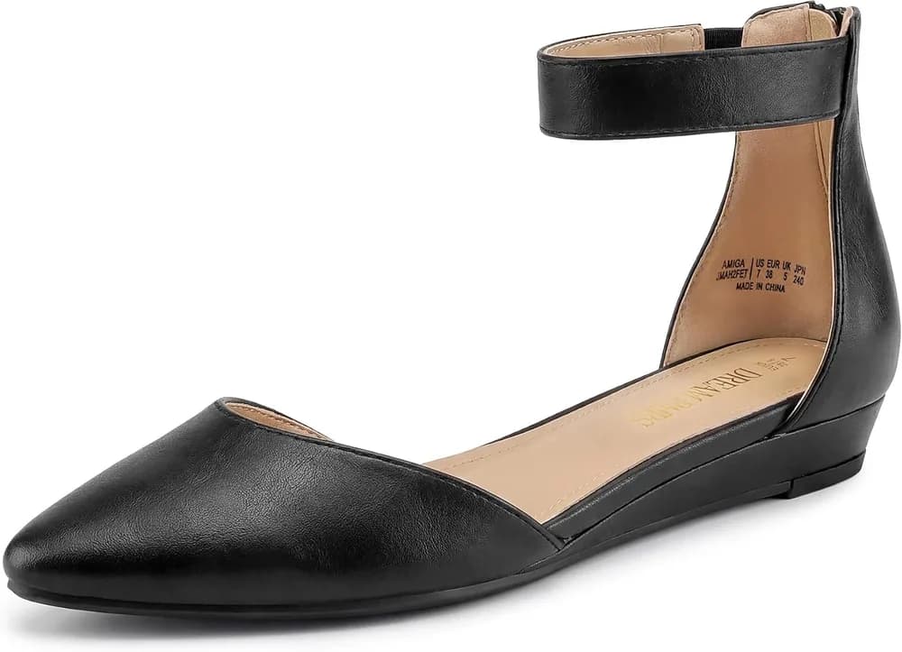 Amiga Women's Low Wedge Flats Shoes