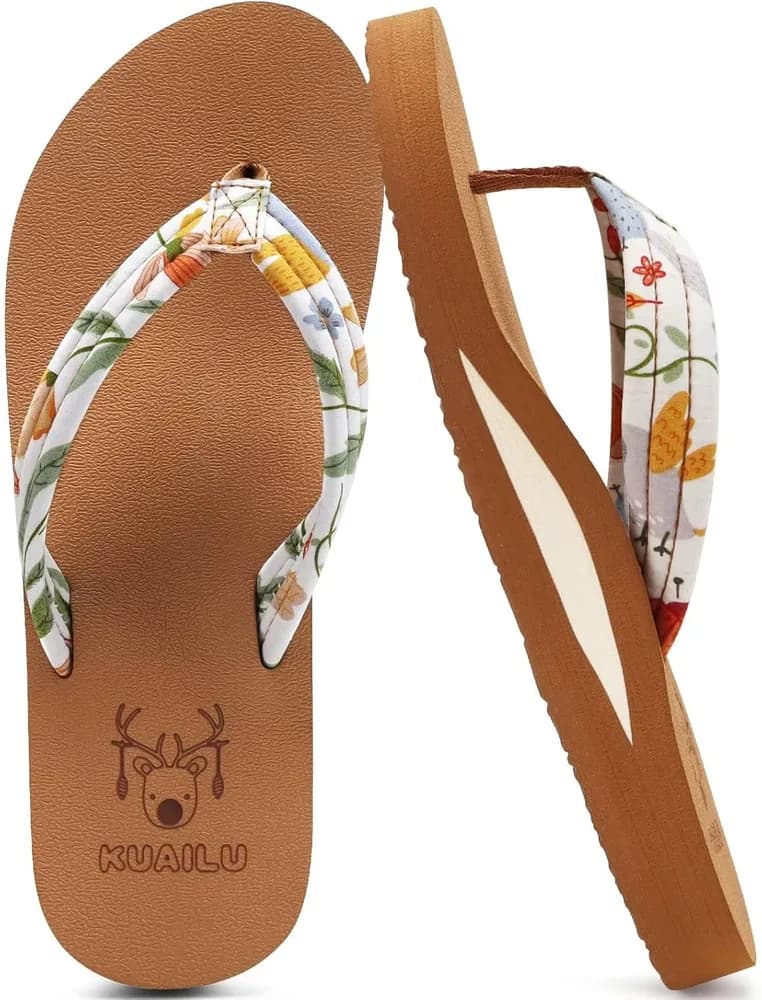 Womens Arch Support Flip Flops Ladies Comfort Lightweight Soft Yoga Mat Cushion Walking Thong Sandals