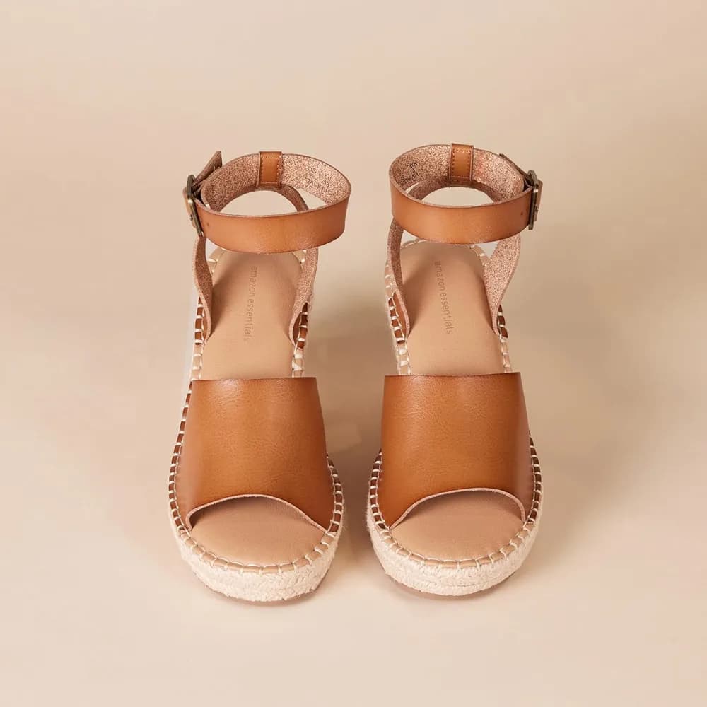 Women's Comfortable Ankle Strap Wedge Espadrille Sandal