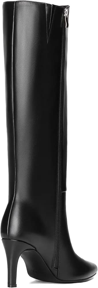 Knee High Boots Women Sexy Pointed Toe Stiletto Tall Boots Side Zipper Dress Fashion Boots Shoes