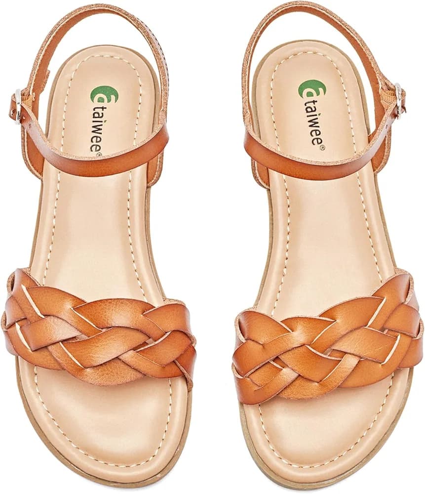 Women's Flat Slide Sandals - Adjustable Lace-up Cross-strap, Stylish Summer Flat Sandals.