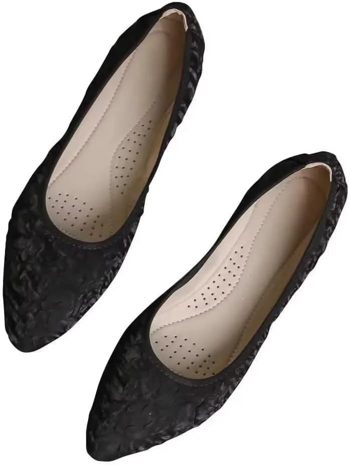 Womens Shiny Foldable Ballet Flats Wedding Rhinestone Slip On Flat Shoes