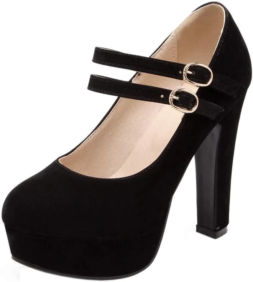Fashion Platform Pumps Block High Heels