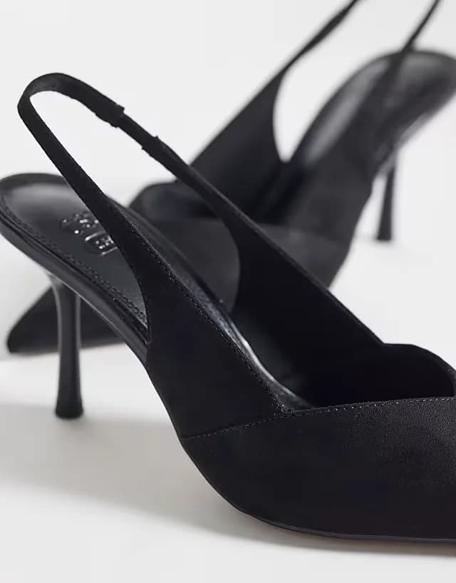 Sabrina slingback stiletto heels in black