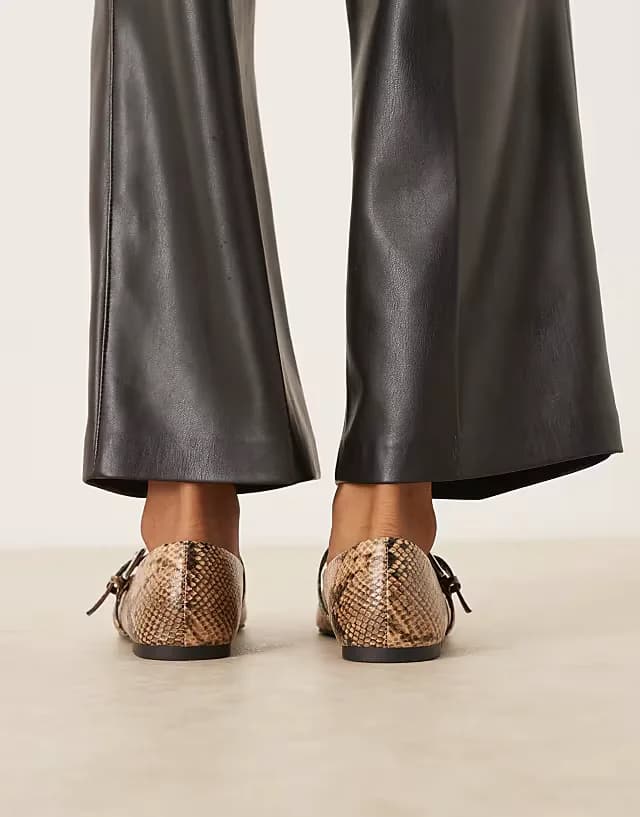 Leah mary jane ballet flats in snake