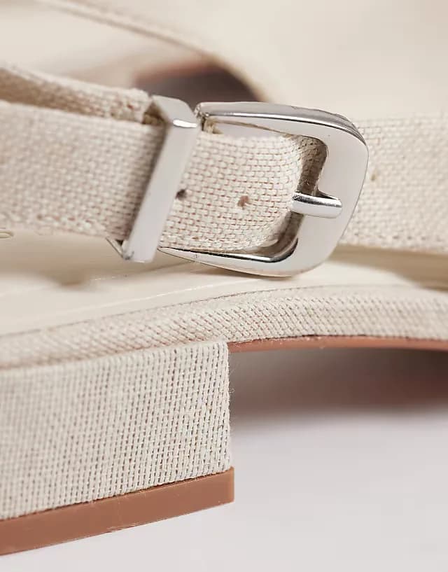 Lotto slingback ballets in natural linen