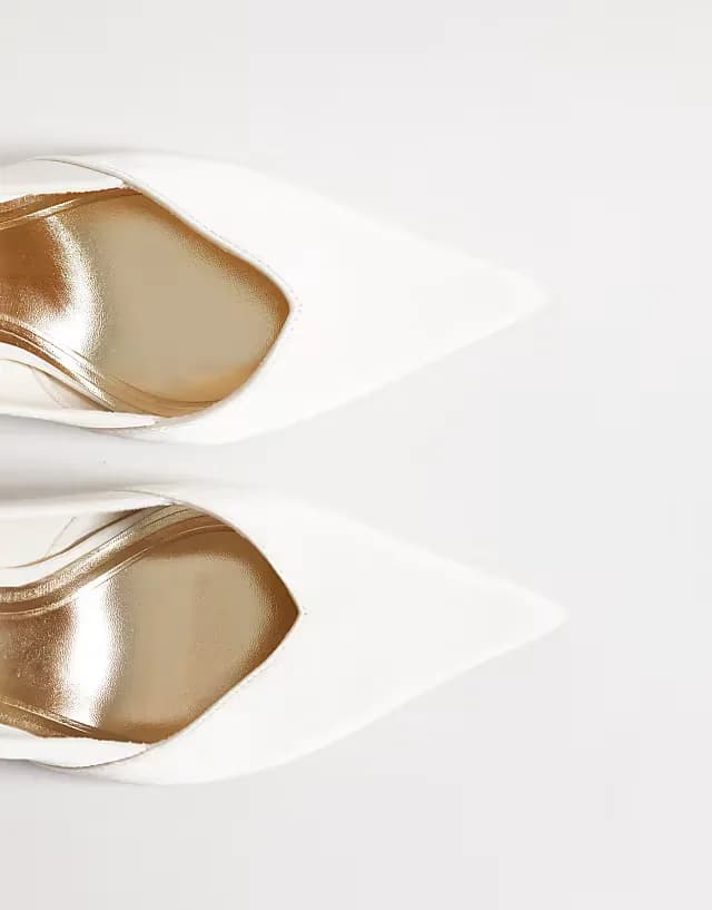 Wide Fit Sabrina slingback stiletto heels in ivory