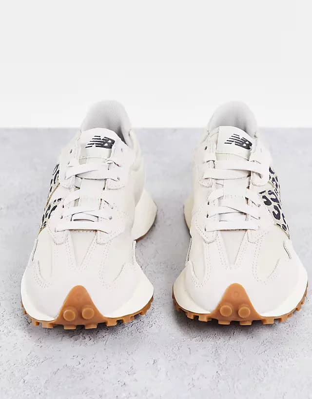 327 sneakers in off-white with leopard print detail
