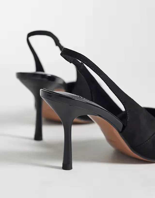 Sabrina slingback stiletto heels in black