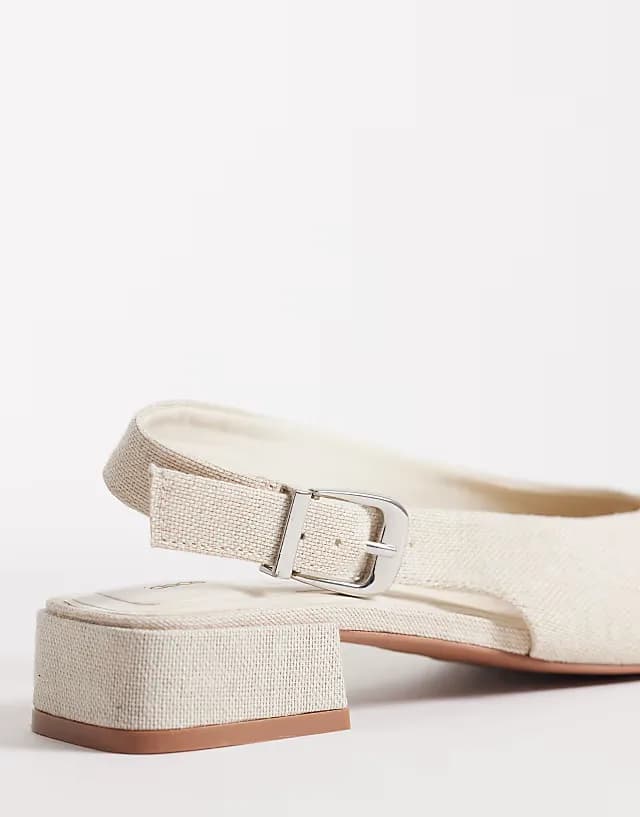 Lotto slingback ballets in natural linen