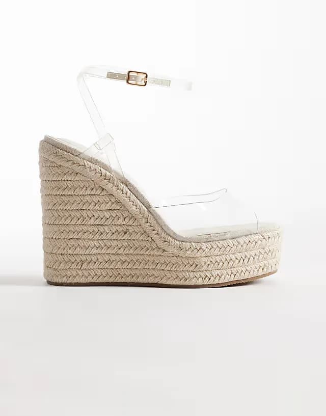 Tamryn espadrille wedges in clear