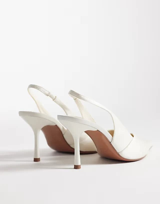 Wide Fit Sabrina slingback stiletto heels in ivory