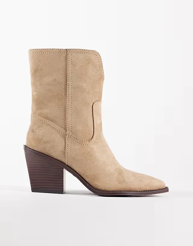 Remone heeled cowboy boots in taupe