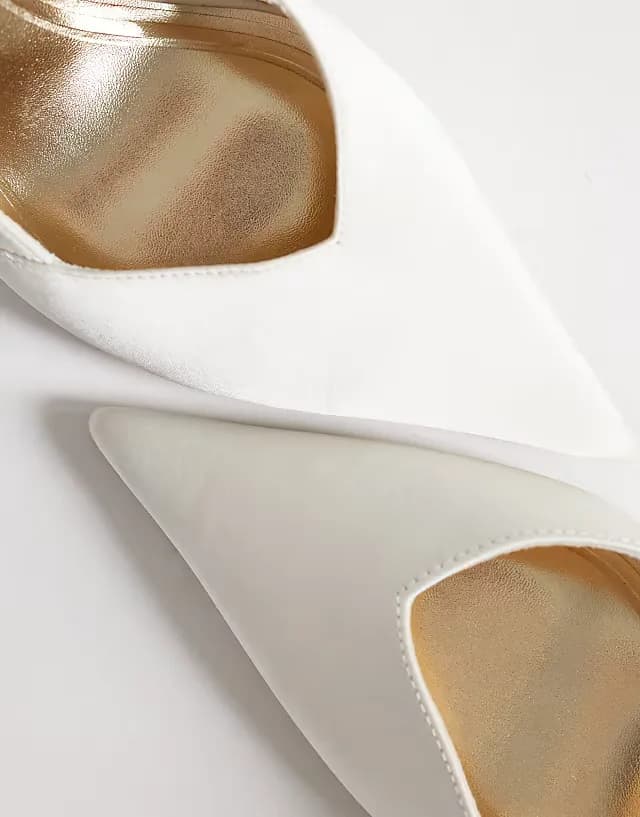 Wide Fit Sabrina slingback stiletto heels in ivory