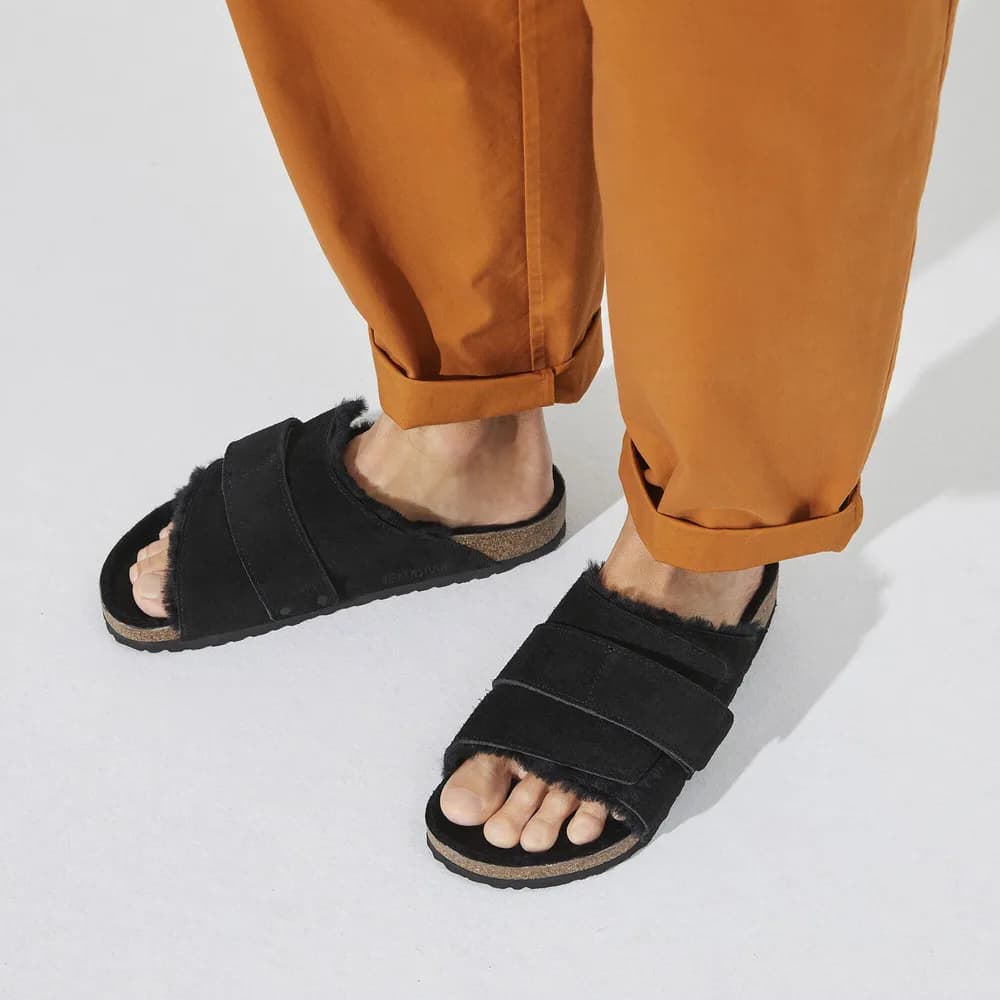Kyoto Shearling Suede Leather-Shearling Black