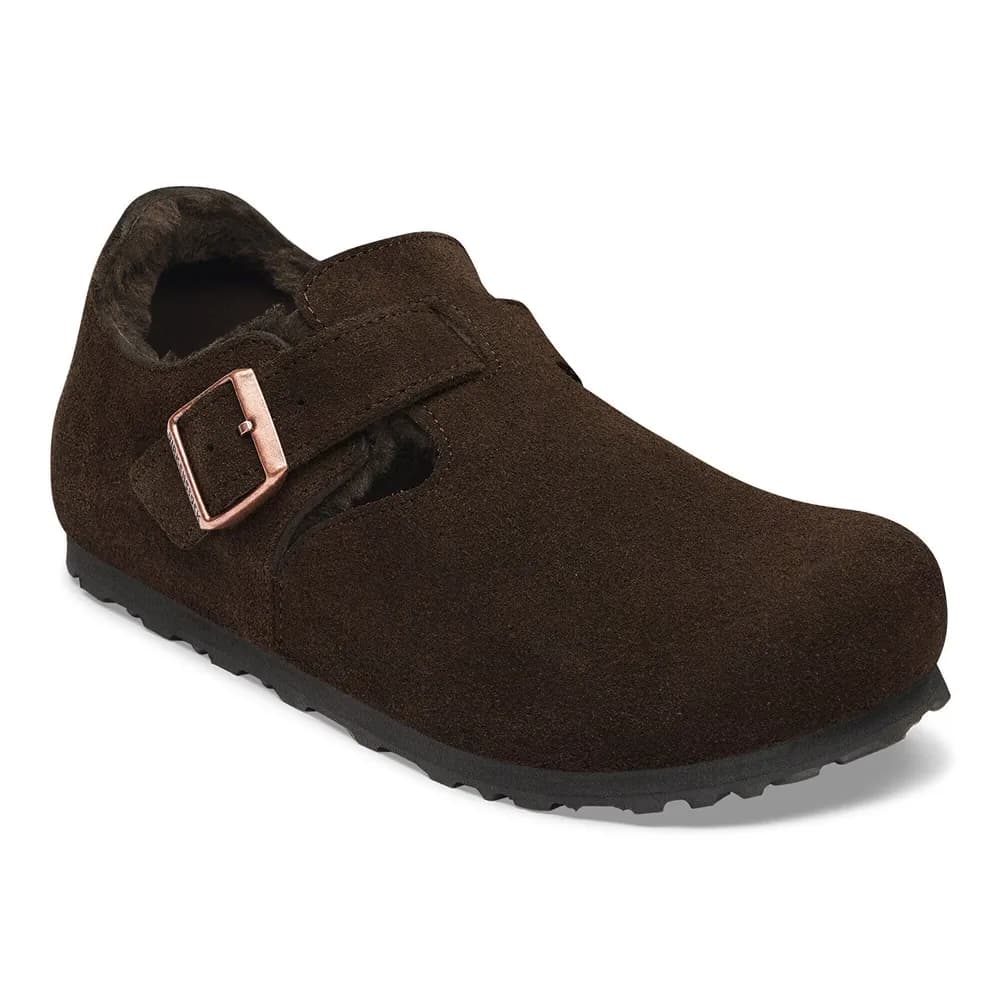 London Shearling Suede Leather
