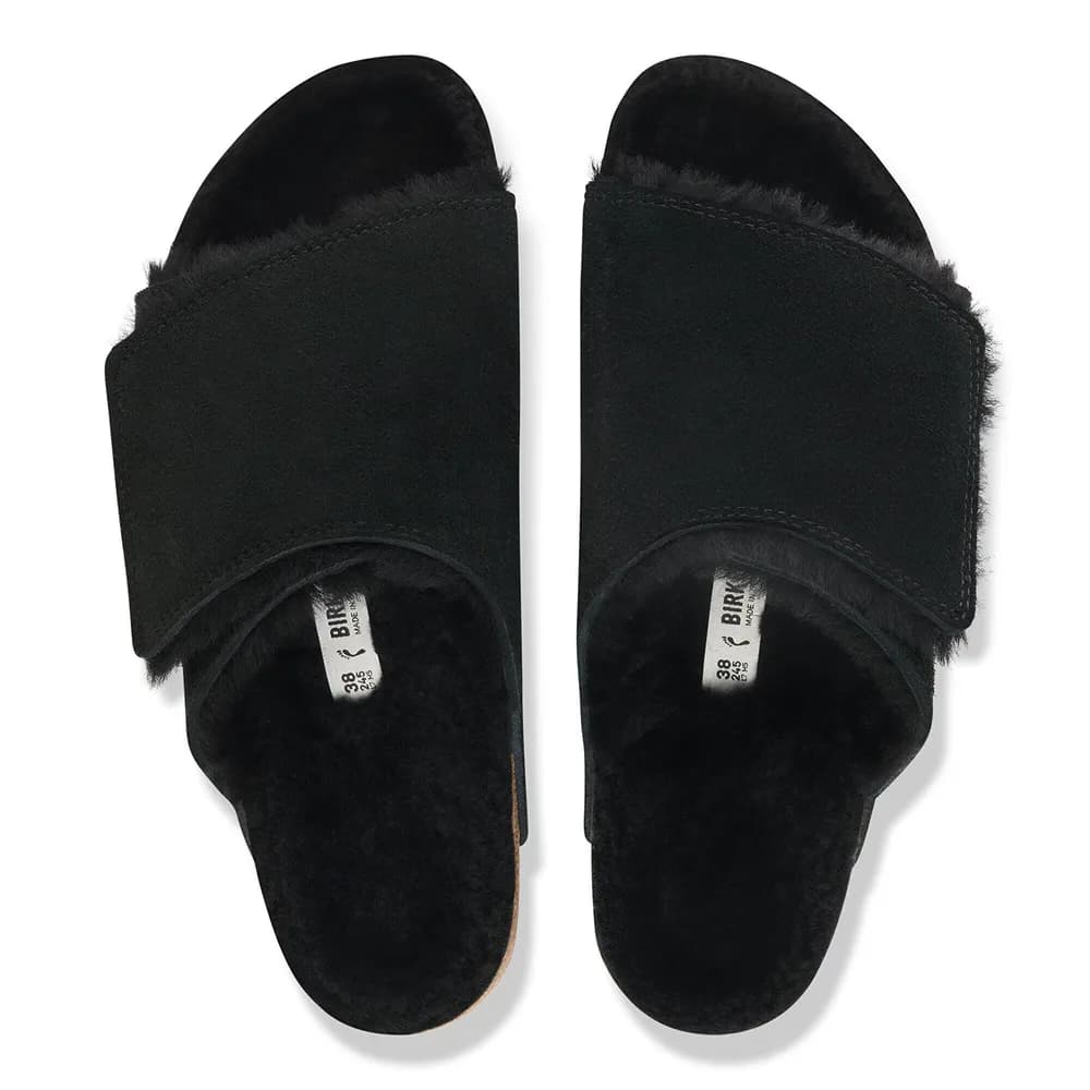 Solana Shearling Suede Leather Black