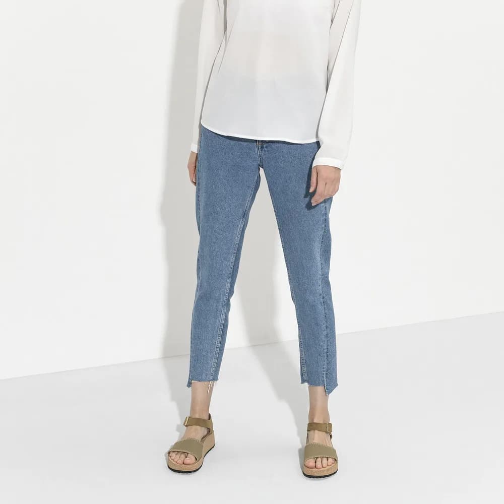 Glenda Suede Leather-Textile Faded Khaki