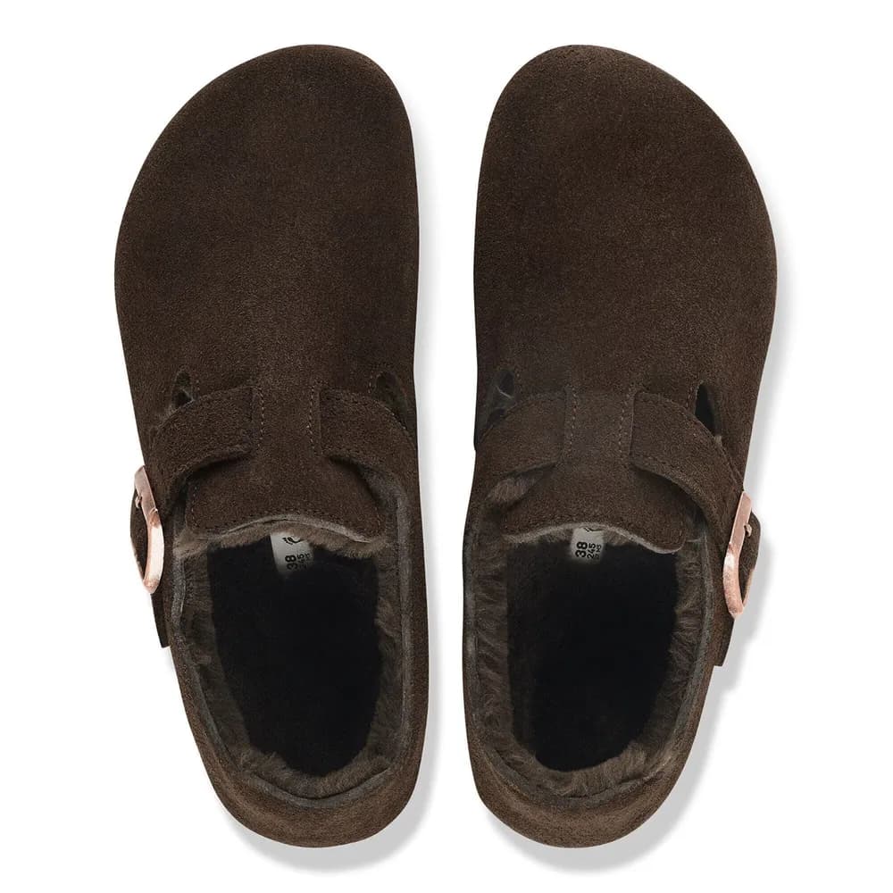 London Shearling Suede Leather