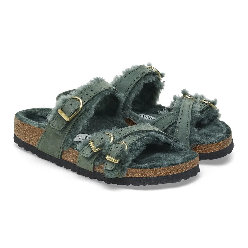 Franca Shearling Nubuck Leather Thyme