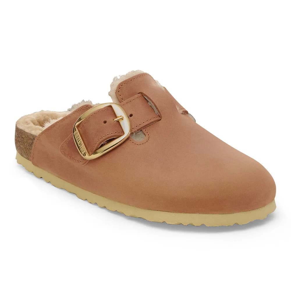 Boston Big Buckle Shearling Natural Leather Oiled