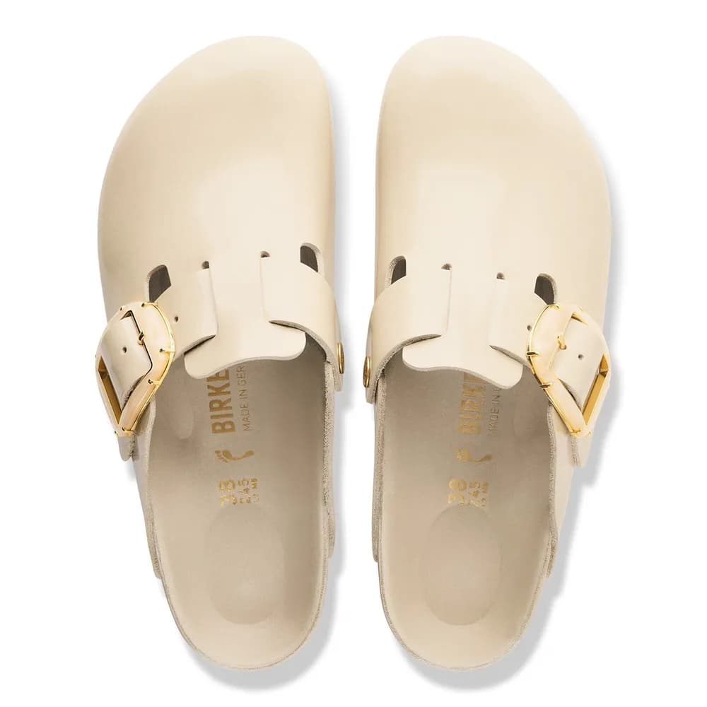 Boston Big Buckle Natural Leather Patent