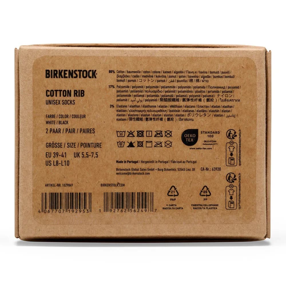 Set Cotton Ribbed Socks Cotton/Polyamid/Elastane
