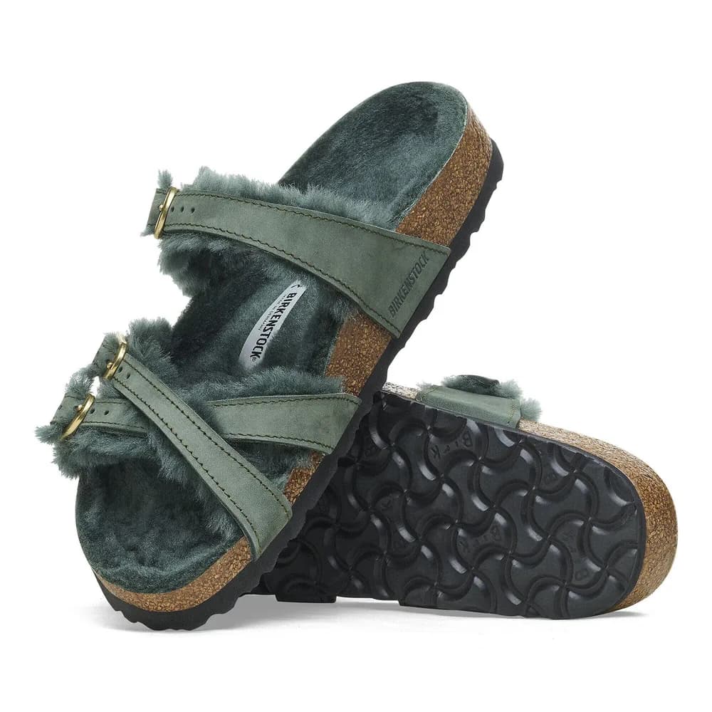 Franca Shearling Nubuck Leather Thyme