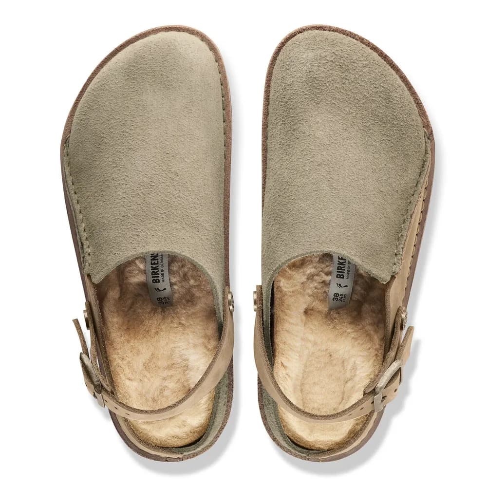 Lutry Premium Shearling Nubuck Leather/Suede Taupe