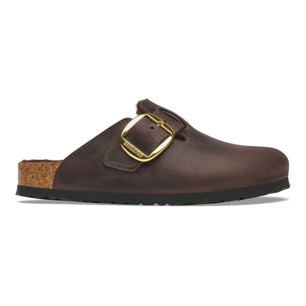 Boston Big Buckle Shearling Natural Leather Oiled