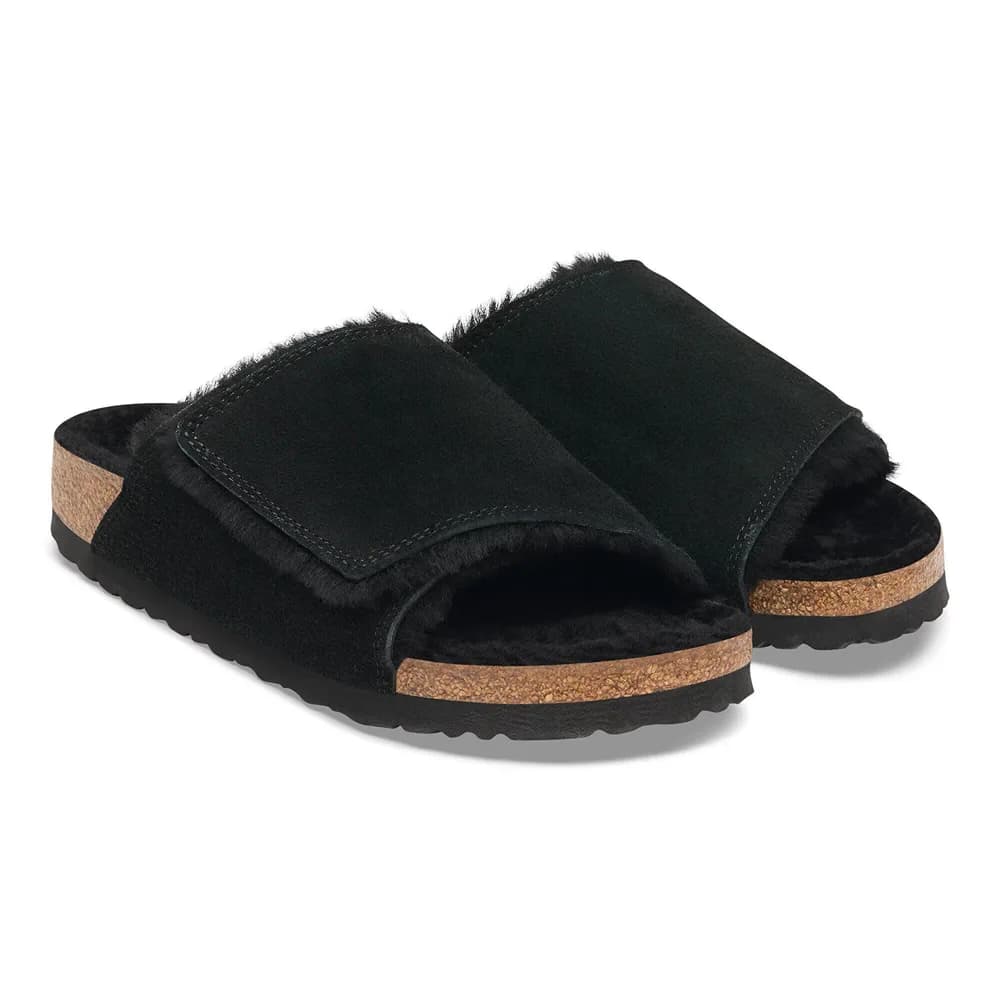 Solana Shearling Suede Leather Black