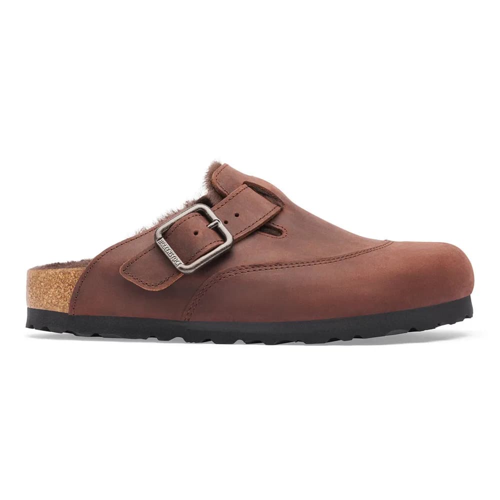 Boston Shearling Oiled Leather Tobacco Brown