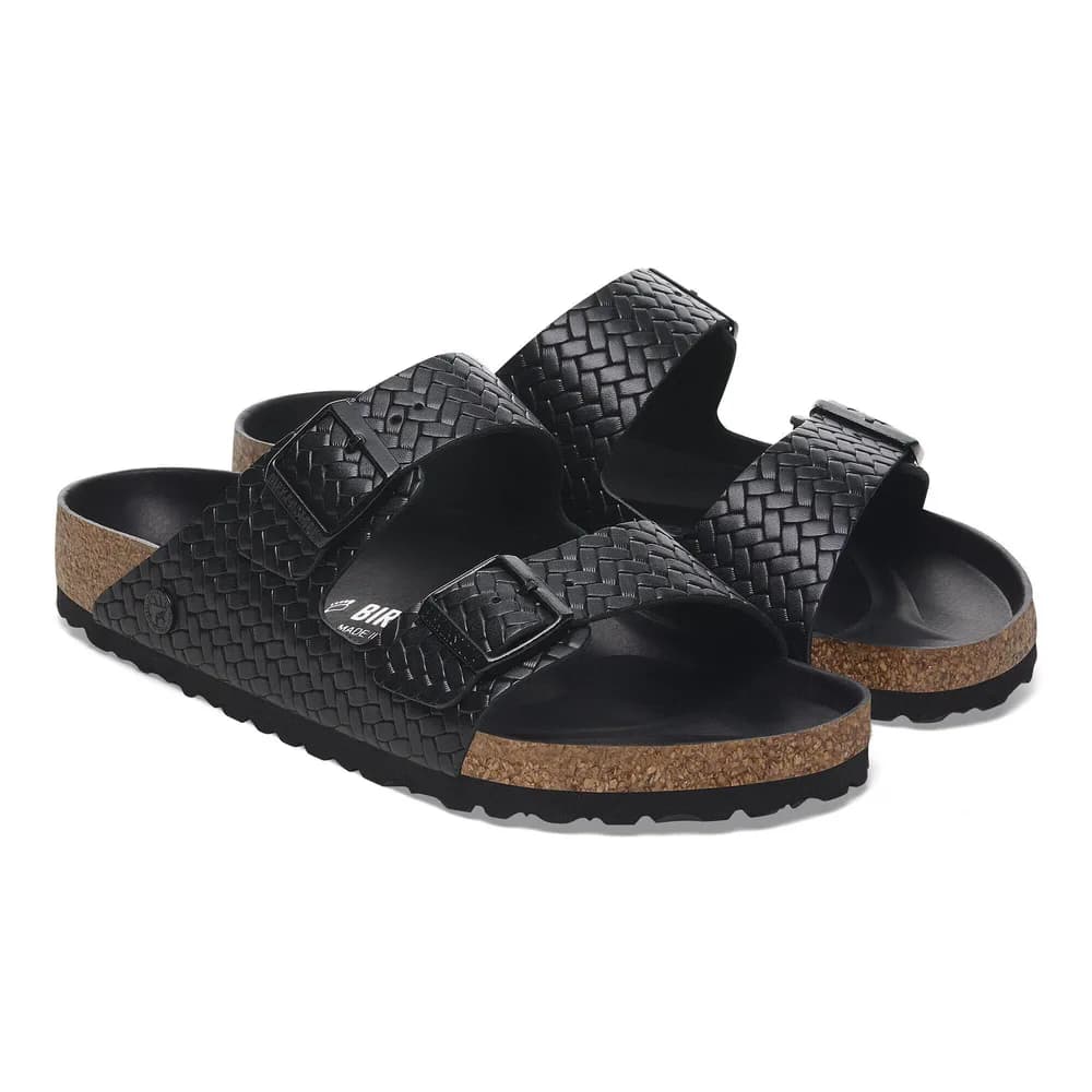 Arizona Leather Woven Embossed Black