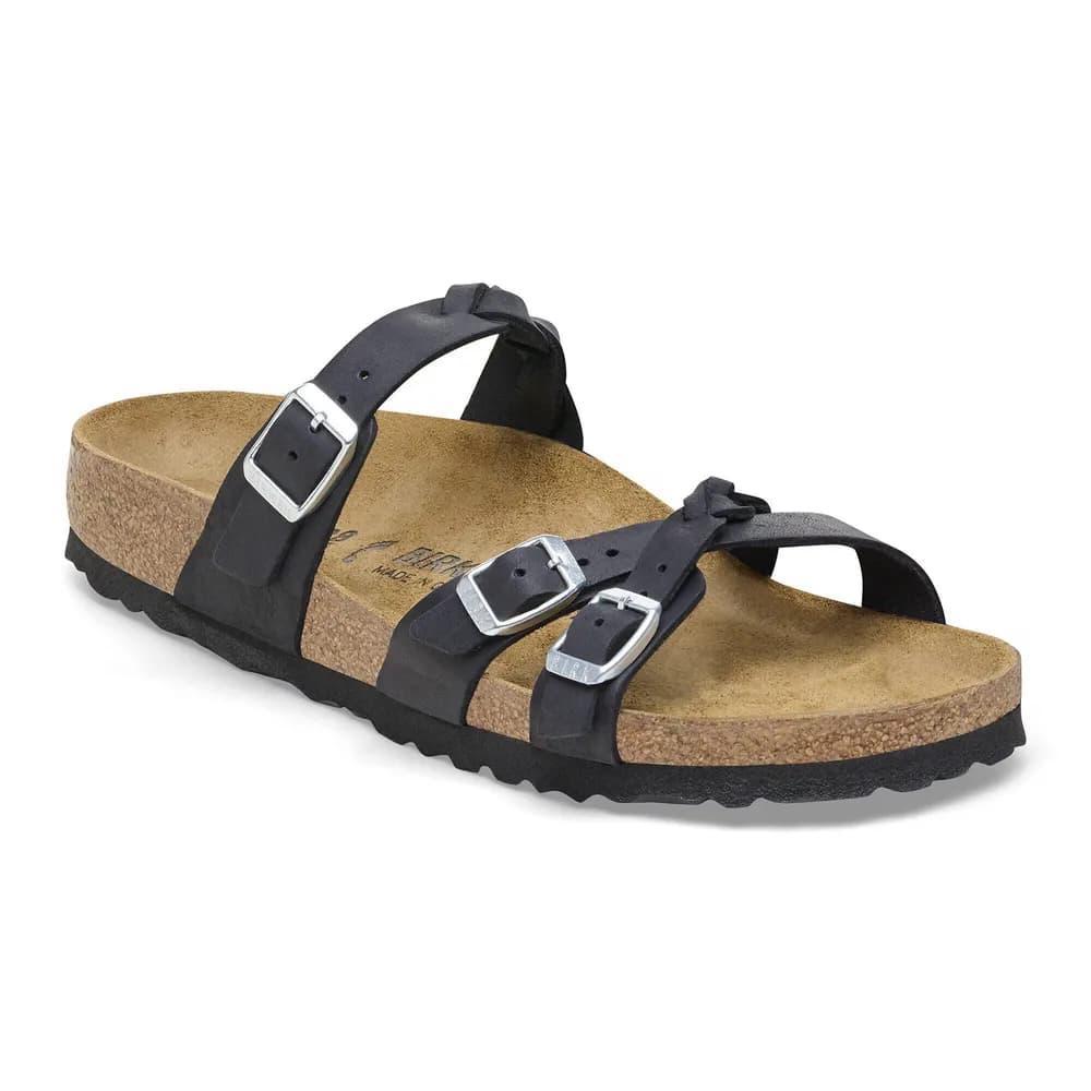 Franca Braided Oiled Leather Basalt Gray