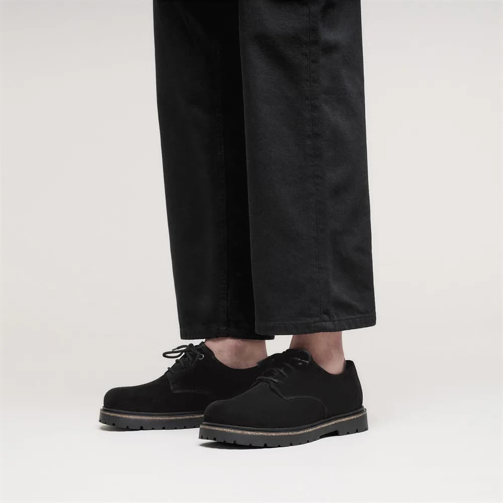 Highwood Lace Low Suede Leather Black