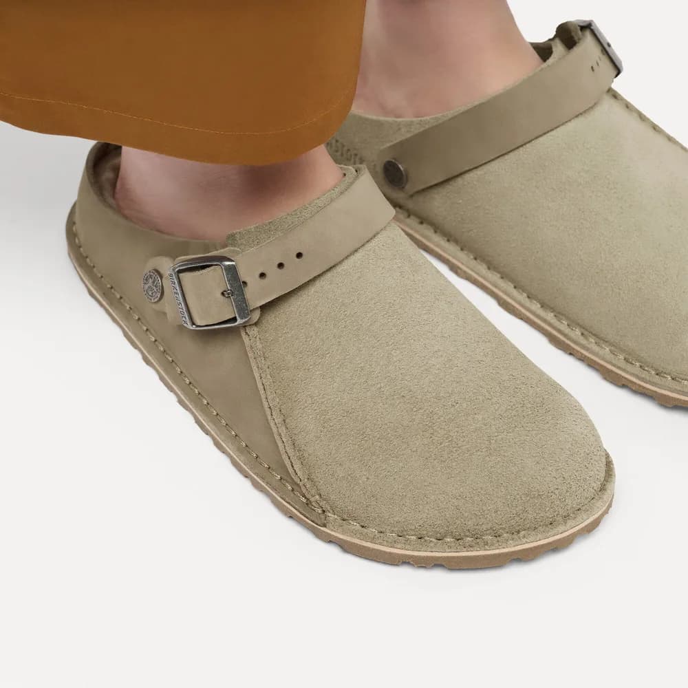 Lutry Premium Shearling Nubuck Leather/Suede Taupe