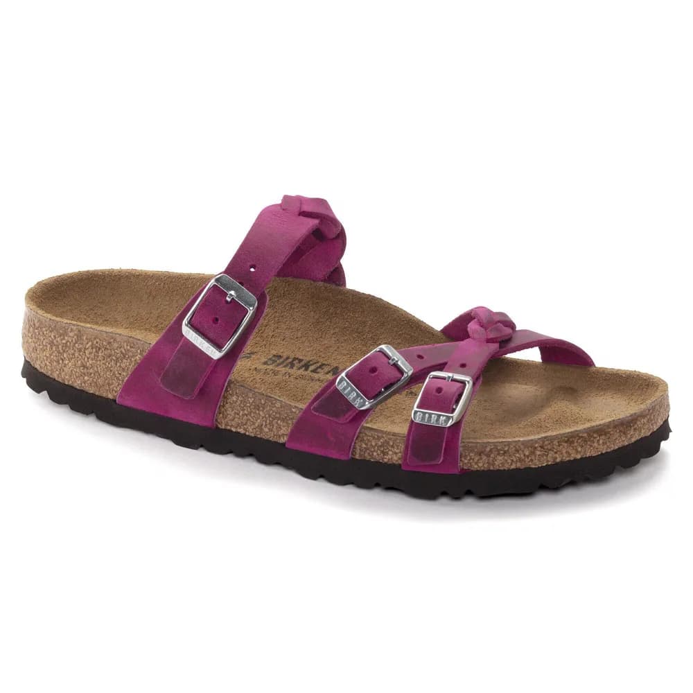 Franca Braided Oiled Leather Basalt Gray