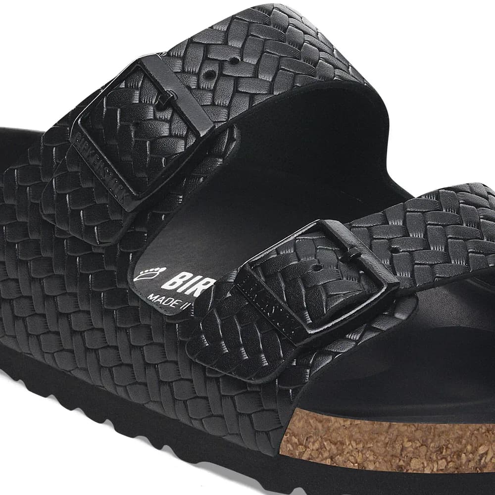 Arizona Leather Woven Embossed Black