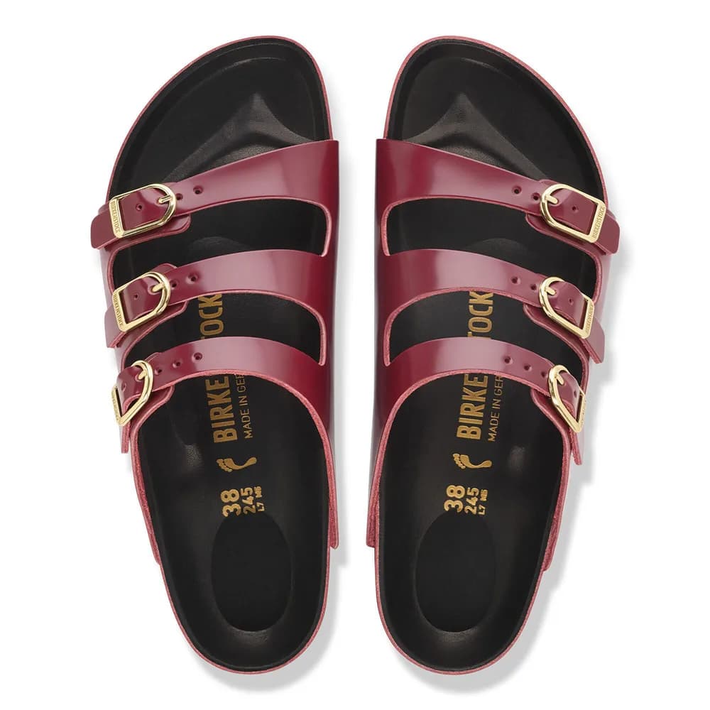 Florida Exquisite Natural Leather Patent High Shine Zinfandel