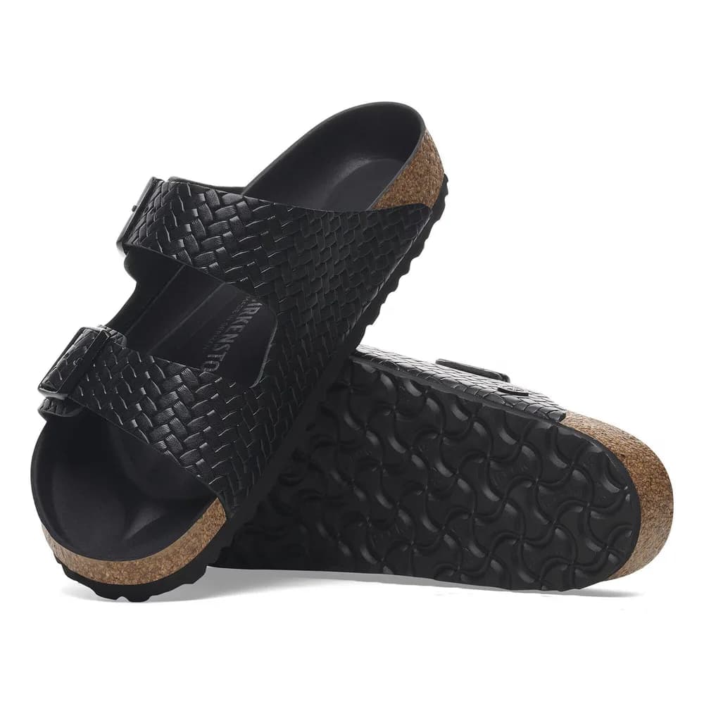 Arizona Leather Woven Embossed Black